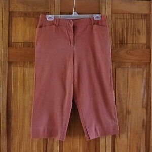ST. JOHN'S BAY stretch brown cropped pants sz 10 petite woman's